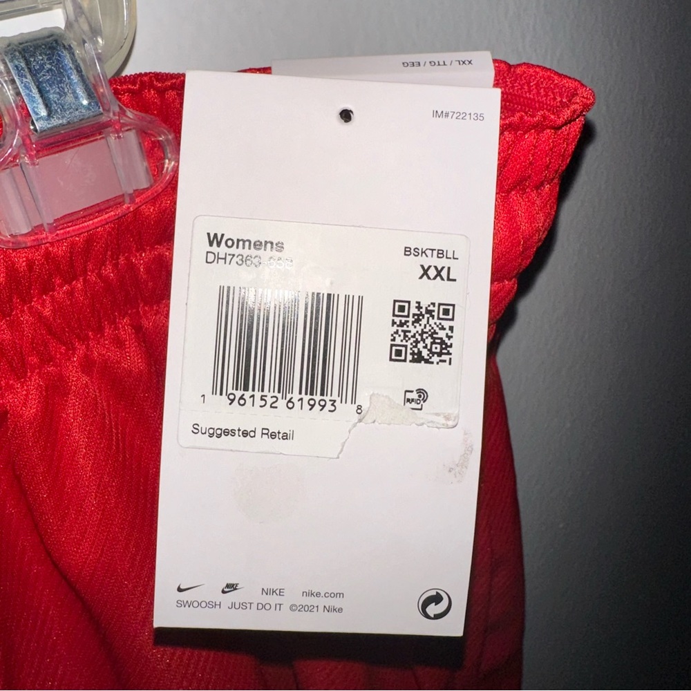 Women's Nike Loose Fit Dri- Fit FLY Basketball Red Shorts Sz XXL MSRP‎ $35 - Picture 6 of 7